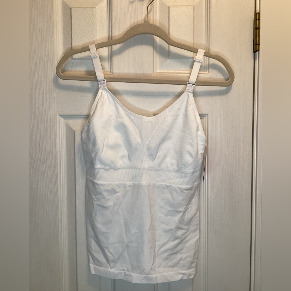 Isabel Maternity 2-in-1 Nursing and Pumping Cami Brand New w/ Tags, Small, White
